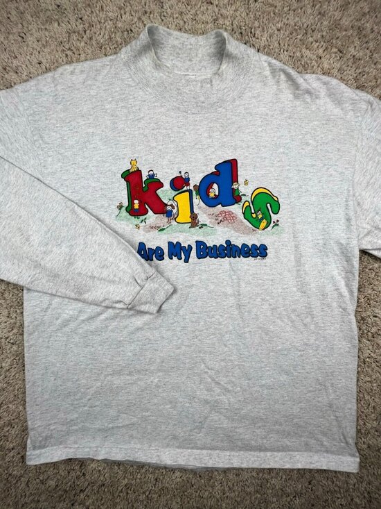 Anvil Other - VTG Anvil Cotton Deluxe Children Are My Business School Teacher Sweatshirt Sz XL